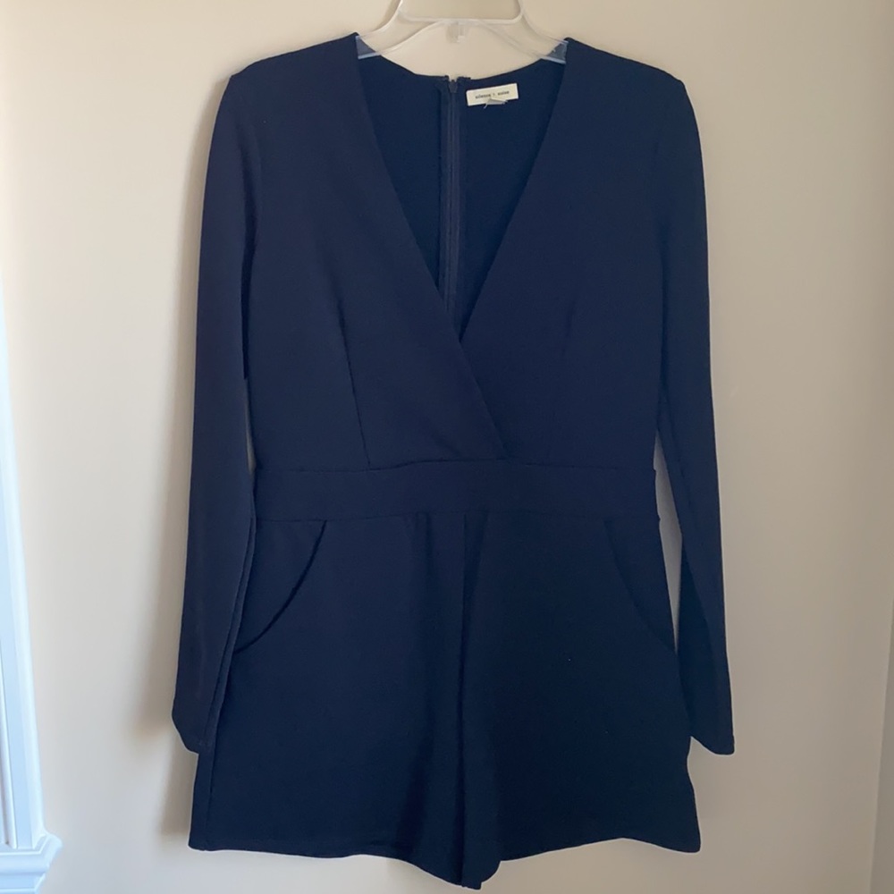 Urban Outfitters Seamed Deep-V Romper